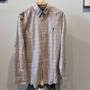 Polo Ralph Lauren Plaid Button Down Shirt Men’s L Multicolor Pony Logo Cotton